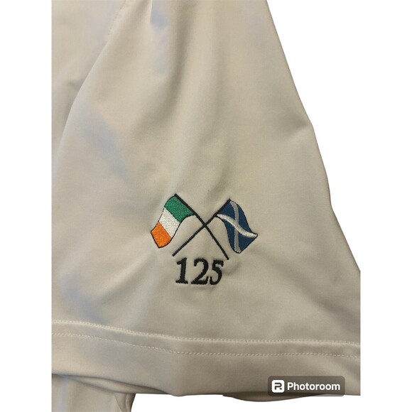 Peter Millar Summer Comfort Polo 2XL White Highland Fling Irish/Scottish Flags - Picture 2 of 4